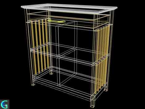 3D modering data of cabinet