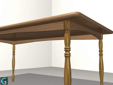 3D modering data of table